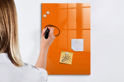 Tableau magnétique effaçable Tableau orange pour les notes et les photos