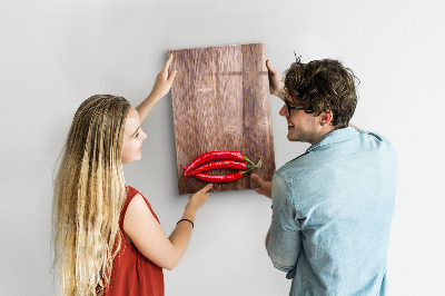 Tableau effaçable magnétique Souvenirs de papier et piments forts