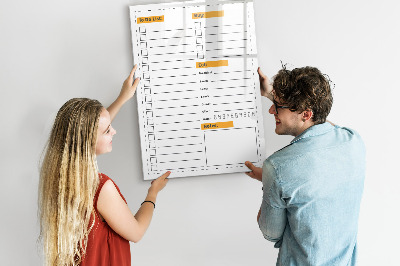Tableau magnétique effaçable Planifier ses tâches et ses achats avec style