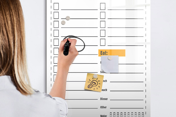 Tableau magnétique effaçable Planifier ses tâches et ses achats avec style