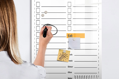 Tableau magnétique effaçable Planifier ses tâches et ses achats avec style