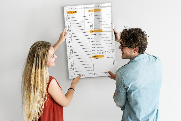 Tableau magnétique effaçable Planifier ses tâches et ses achats avec style