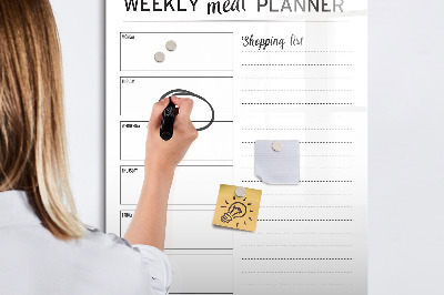 Tableau effaçable magnétique Planificateur de repas pour chaque semaine