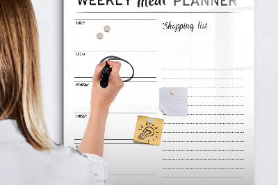 Tableau effaçable magnétique Planificateur de repas pour chaque semaine