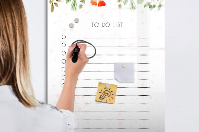 Tableau magnétique effaçable Liste de choses à faire avec espace pour les photos