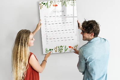 Tableau magnétique effaçable Liste de choses à faire avec espace pour les photos