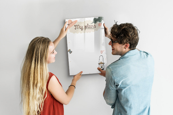 Tableau magnétique effaçable Planifier avec joie et créativité