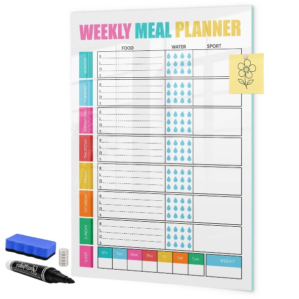 Tableau effaçable magnétique Planificateur de repas pour chaque semaine