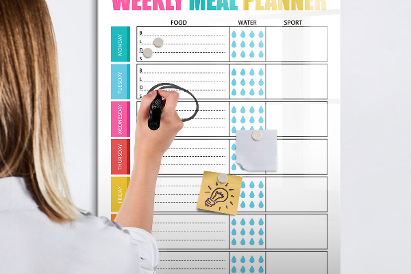 Tableau effaçable magnétique Planificateur de repas pour chaque semaine