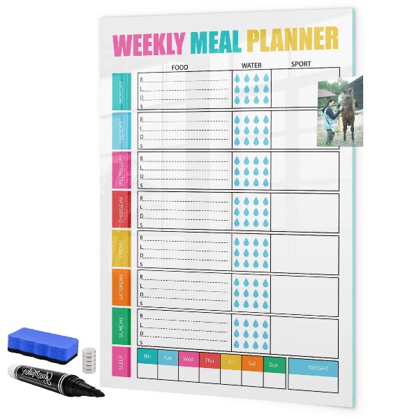 Tableau effaçable magnétique Planificateur de repas pour chaque semaine