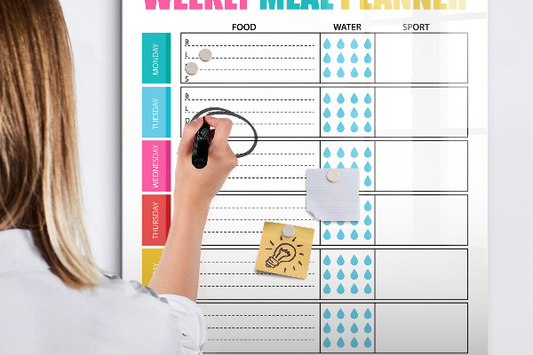 Tableau effaçable magnétique Planificateur de repas pour chaque semaine