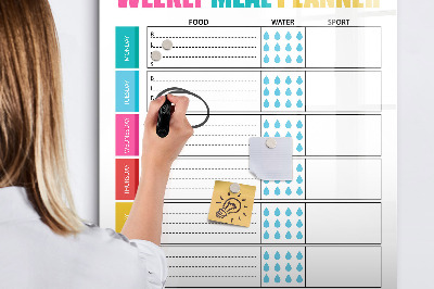 Tableau effaçable magnétique Planificateur de repas pour chaque semaine