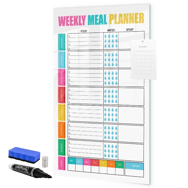 Tableau effaçable magnétique Planificateur de repas pour chaque semaine