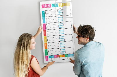 Tableau effaçable magnétique Planificateur de repas pour chaque semaine