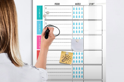 Tableau effaçable magnétique Planificateur de repas pour chaque semaine