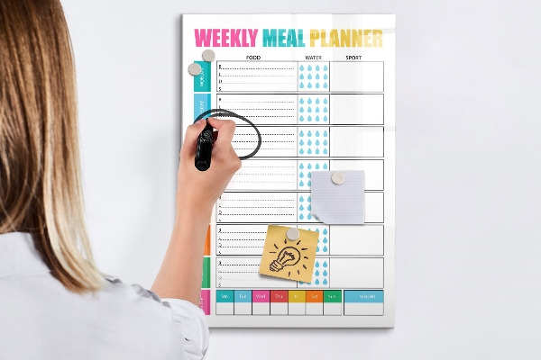 Tableau effaçable magnétique Planificateur de repas pour chaque semaine