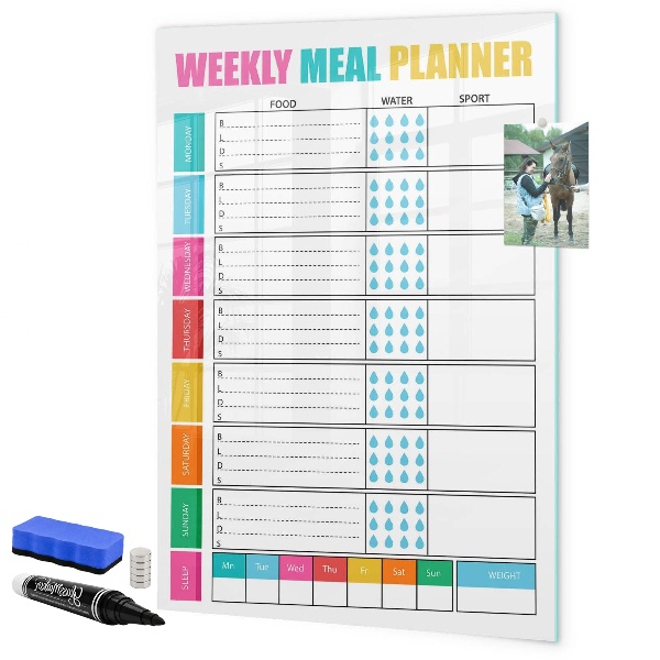 Tableau effaçable magnétique Planificateur de repas pour chaque semaine