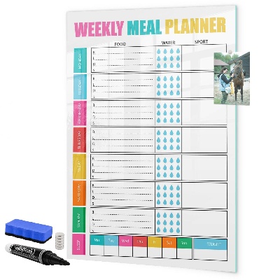 Tableau effaçable magnétique Planificateur de repas pour chaque semaine