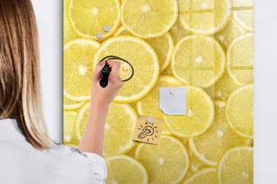 Tableau effaçable magnétique Tableau mémo citron coloré