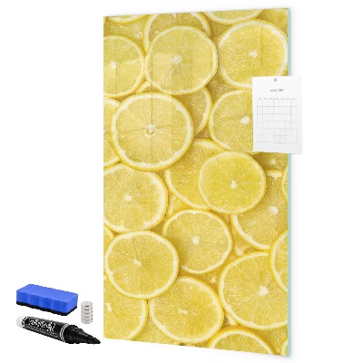 Tableau effaçable magnétique Tableau mémo citron coloré