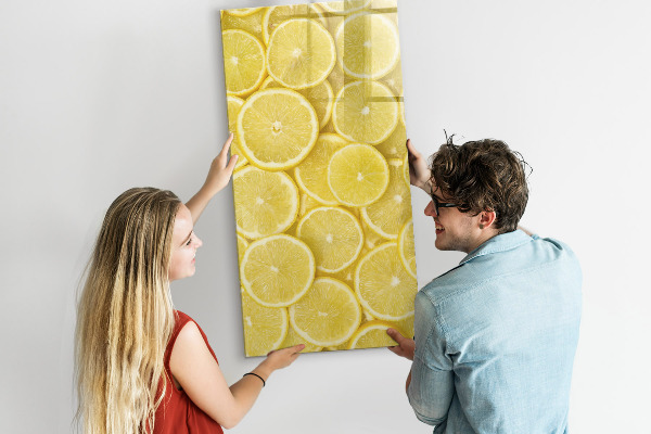 Tableau effaçable magnétique Tableau mémo citron coloré