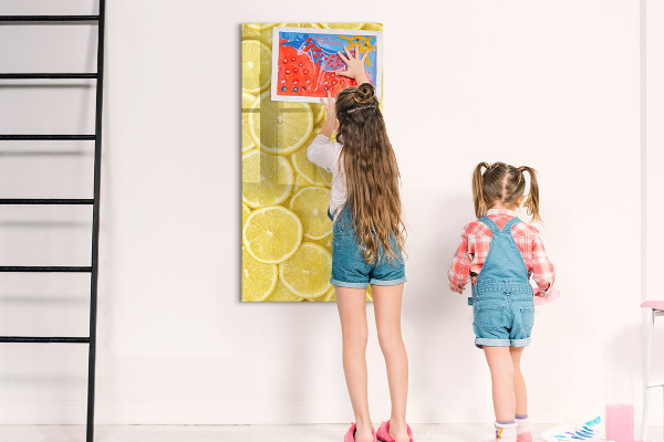 Tableau effaçable magnétique Tableau mémo citron coloré