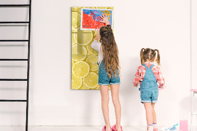 Tableau effaçable magnétique Tableau mémo citron coloré
