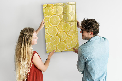 Tableau effaçable magnétique Tableau mémo citron coloré