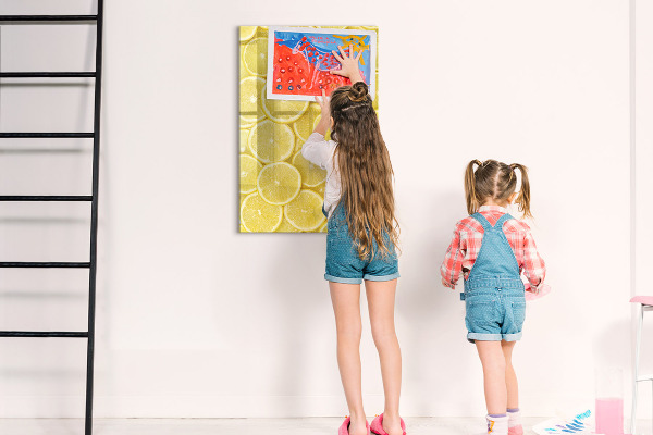 Tableau effaçable magnétique Tableau mémo citron coloré