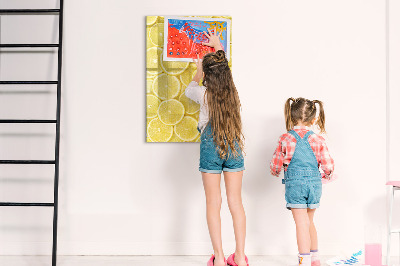 Tableau effaçable magnétique Tableau mémo citron coloré