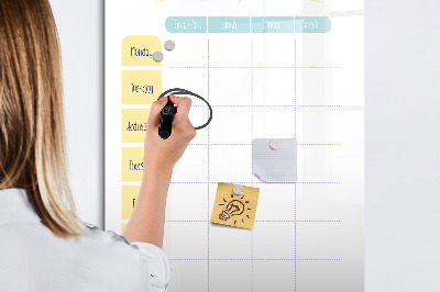 Tableau effaçable magnétique Planificateur de repas pour toute la semaine
