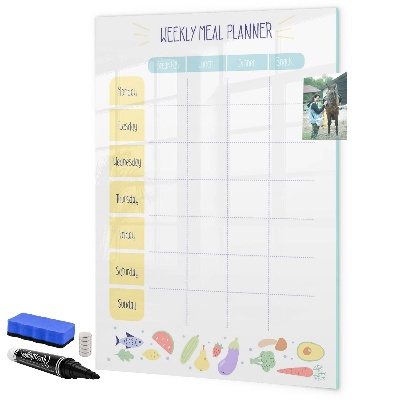 Tableau effaçable magnétique Planificateur de repas pour toute la semaine