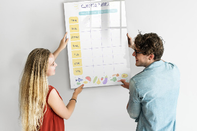 Tableau effaçable magnétique Planificateur de repas pour toute la semaine