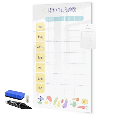 Tableau effaçable magnétique Planificateur de repas pour toute la semaine