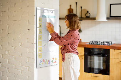 Tableau effaçable magnétique Planificateur de repas pour toute la semaine