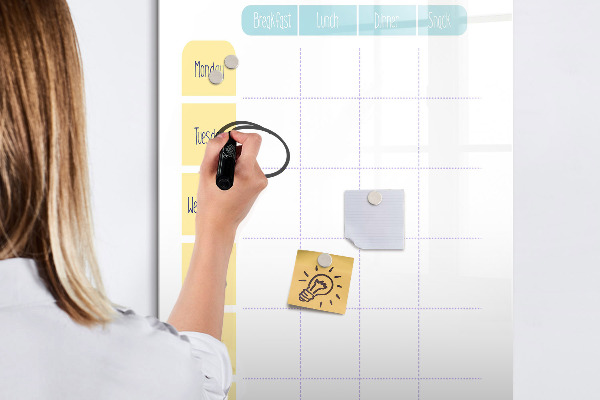 Tableau effaçable magnétique Planificateur de repas pour toute la semaine