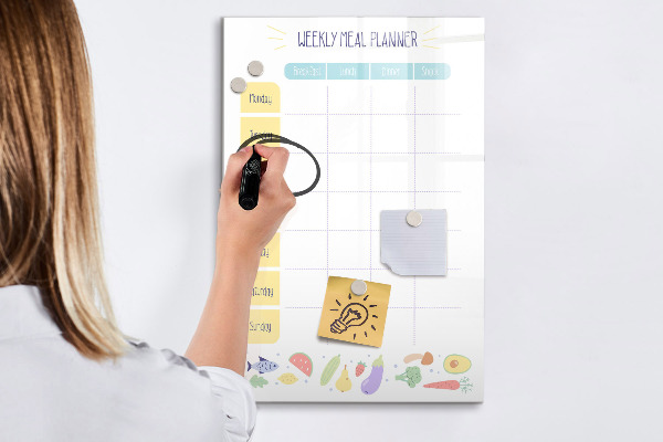 Tableau effaçable magnétique Planificateur de repas pour toute la semaine