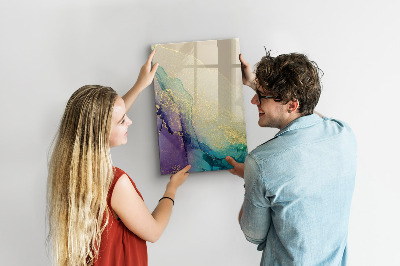 Tableau effaçable magnétique Des souvenirs colorés sur un tableau en liège