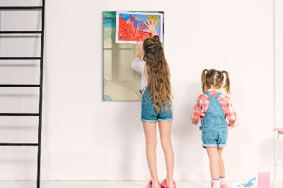 Tableau magnétique effaçable Un tableau élégant pour les notes et les photos