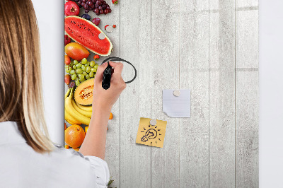 Tableau magnétique effaçable Plateau de fruits créatif avec photos