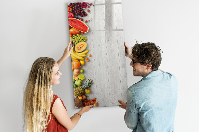 Tableau magnétique effaçable Plateau de fruits créatif avec photos