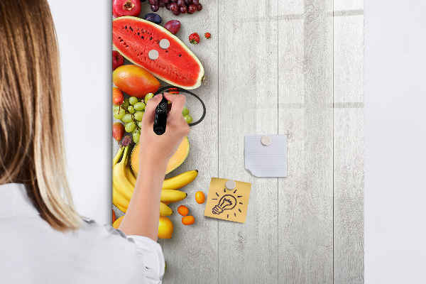 Tableau magnétique effaçable Plateau de fruits créatif avec photos