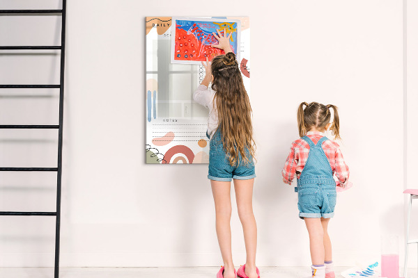 Tableau magnétique effaçable Agenda quotidien avec espace pour photos