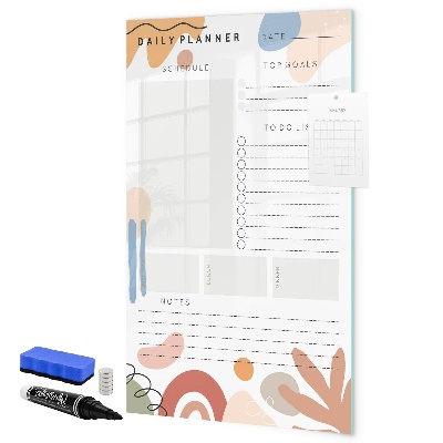 Tableau magnétique effaçable Agenda quotidien avec espace pour photos
