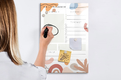 Tableau magnétique effaçable Agenda quotidien avec espace pour photos
