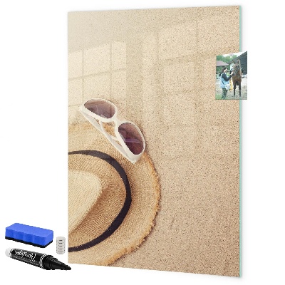 Tableau effaçable magnétique Souvenirs d'été à la plage