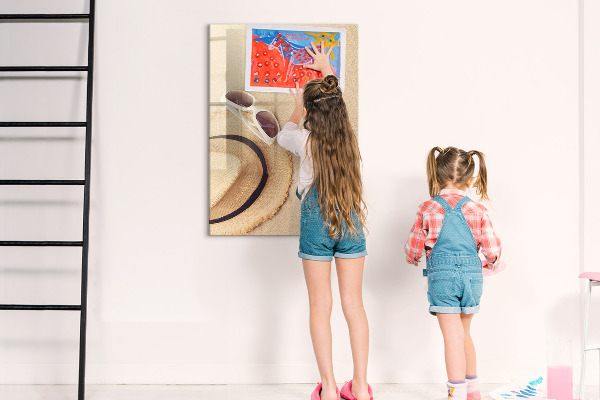 Tableau effaçable magnétique Souvenirs d'été à la plage