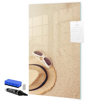 Tableau effaçable magnétique Souvenirs d'été à la plage