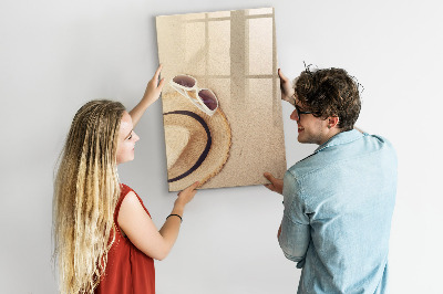 Tableau effaçable magnétique Souvenirs d'été à la plage