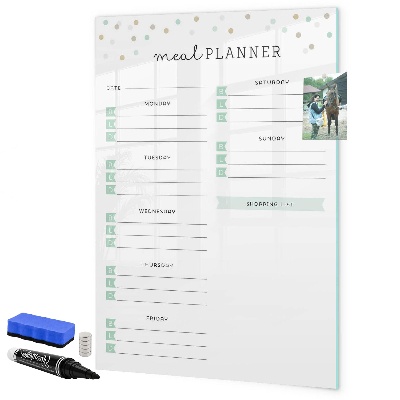 Tableau effaçable magnétique Planificateur de repas pour toute la semaine